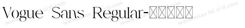 Vogue Sans Regular字体转换